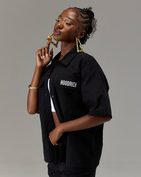 The Winner's Circle Ripstop Shirt - Black/White