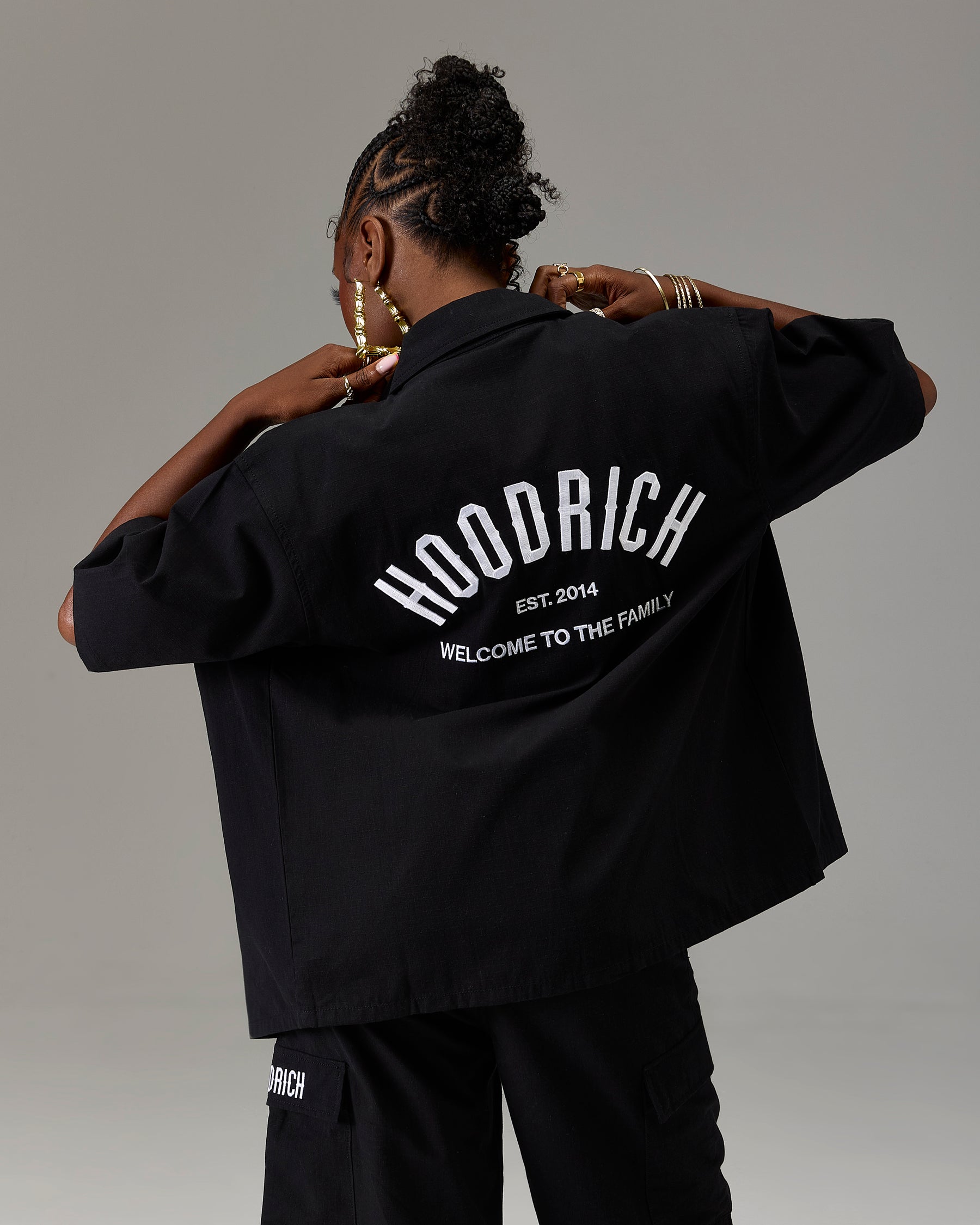 The Winner's Circle Ripstop Shirt - Black/White