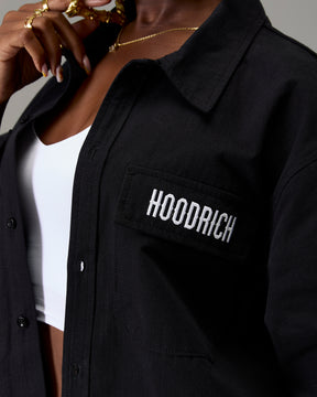 The Winner's Circle Ripstop Shirt - Black/White