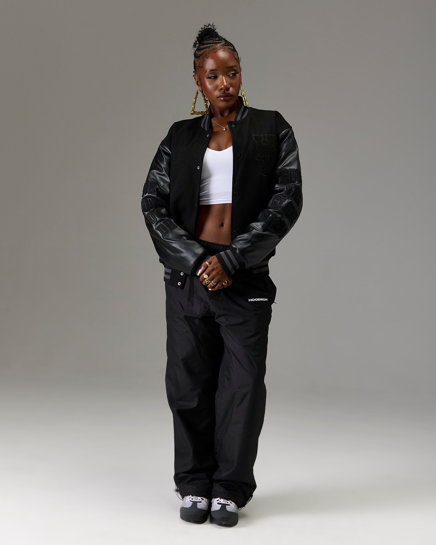 The Winner's Circle Varsity Jacket - Black