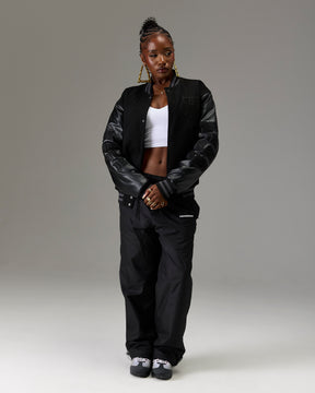 The Winner's Circle Varsity Jacket - Black