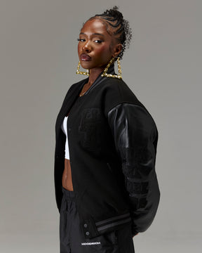 The Winner's Circle Varsity Jacket - Black