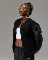 The Winner's Circle Varsity Jacket - Black