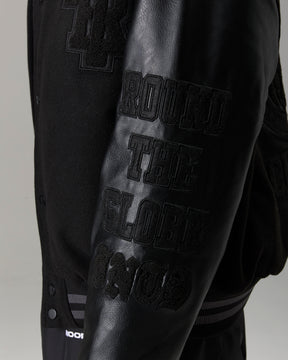 The Winner's Circle Varsity Jacket - Black