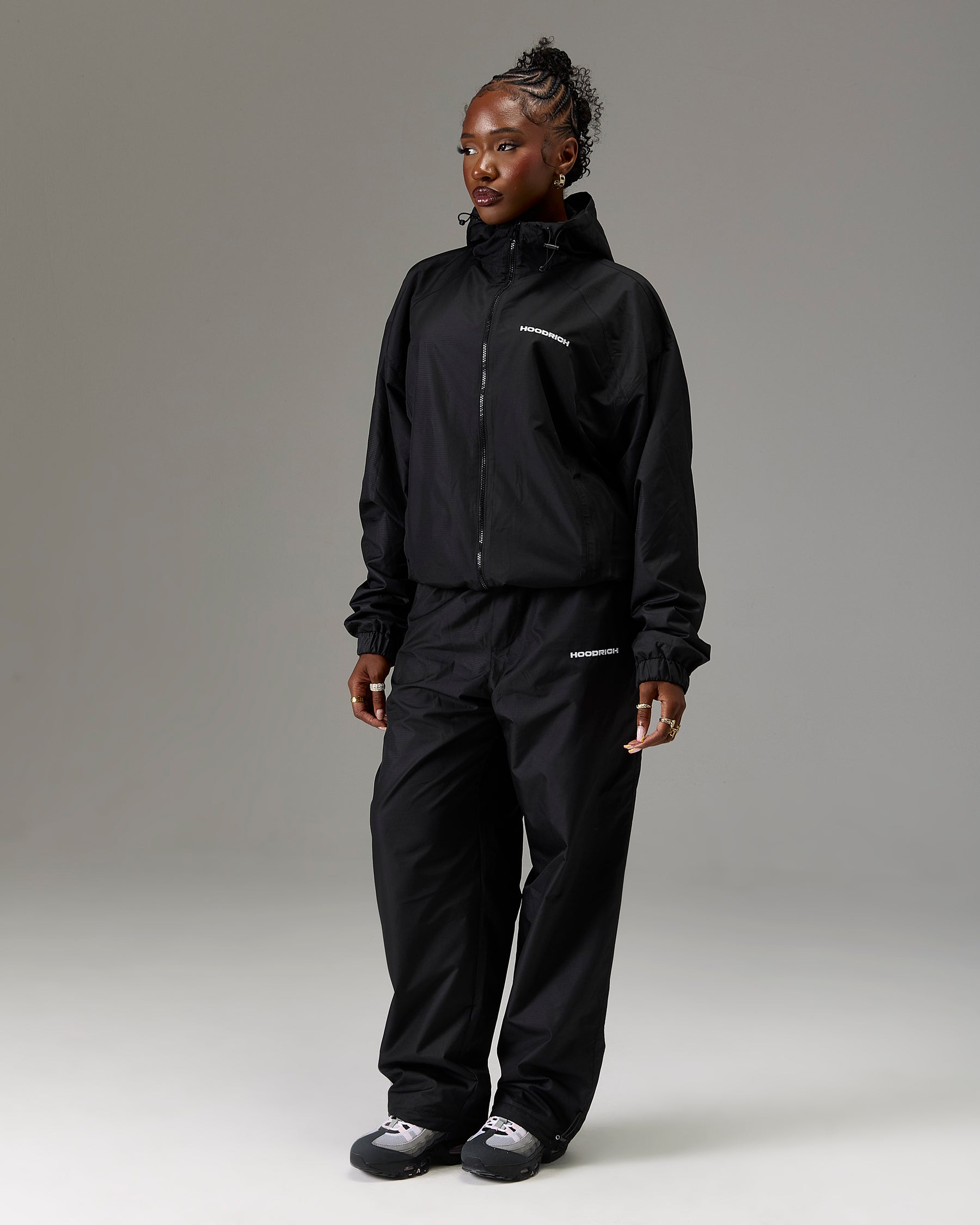 The Winner's Circle Ripstop Woven Pant - Black/White