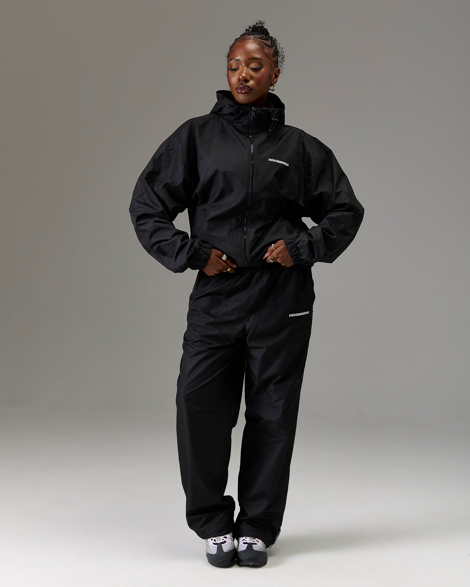 The Winner's Circle Ripstop Woven Jacket - Black/White