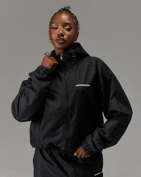 The Winner's Circle Ripstop Woven Jacket - Black/White