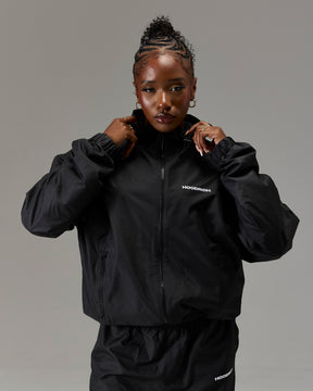 The Winner's Circle Ripstop Woven Jacket - Black/White