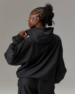 The Winner's Circle Ripstop Woven Jacket - Black/White