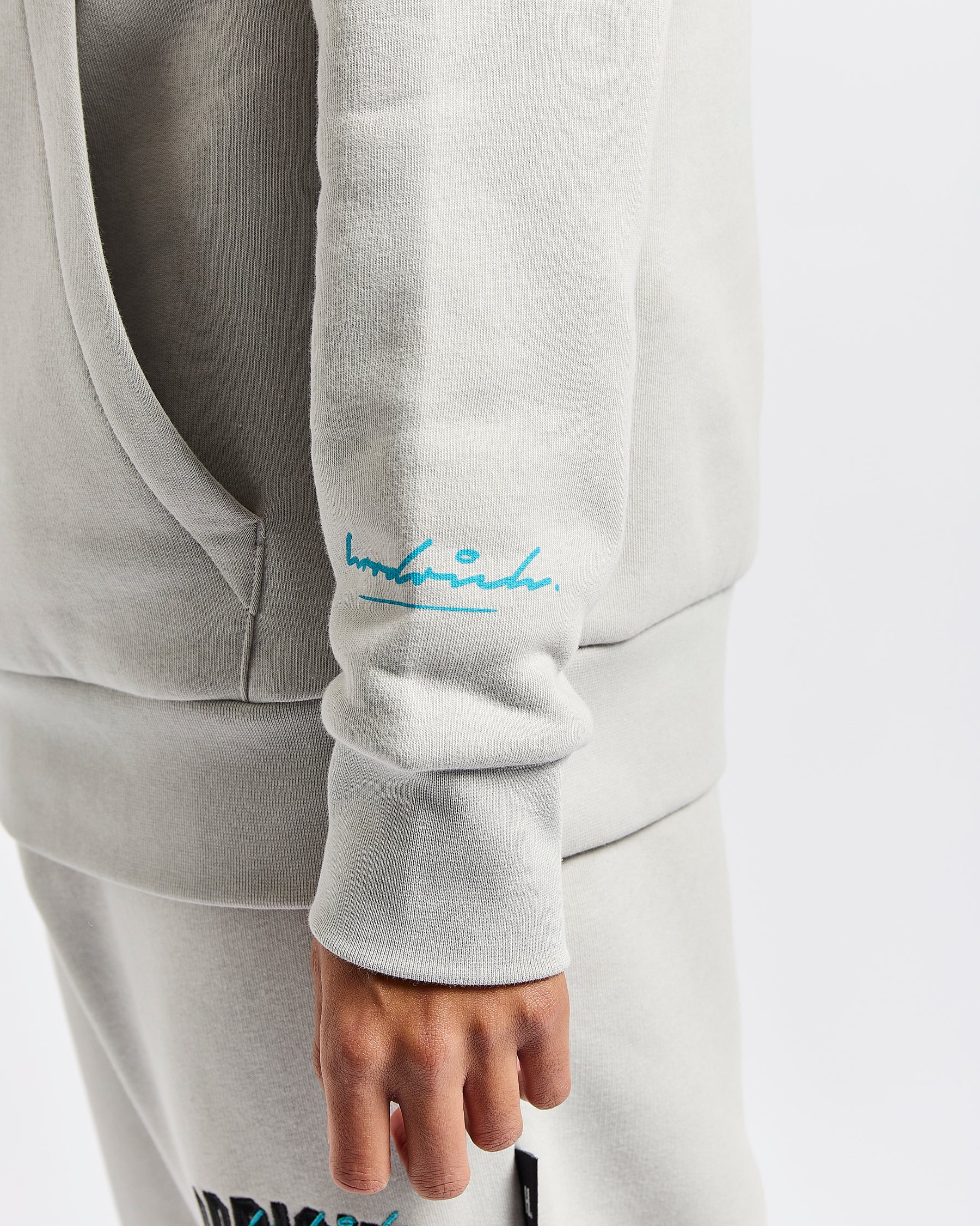 Heat Hoodie - Light Grey/Black/Blue