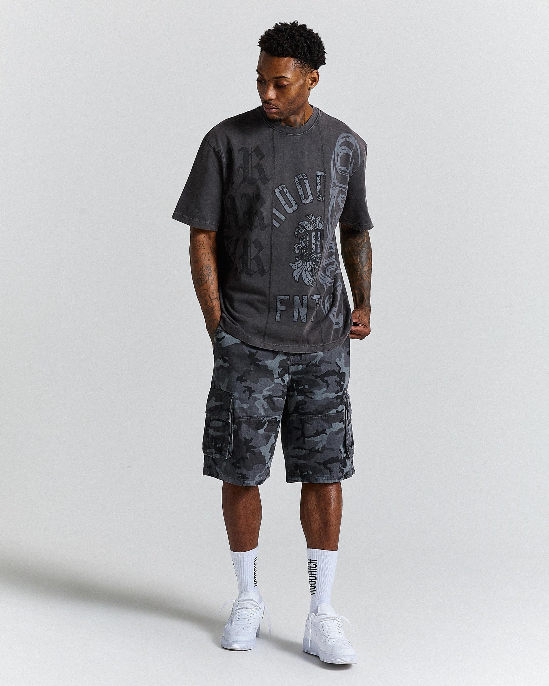 Divide Oversized T-Shirt - Grey