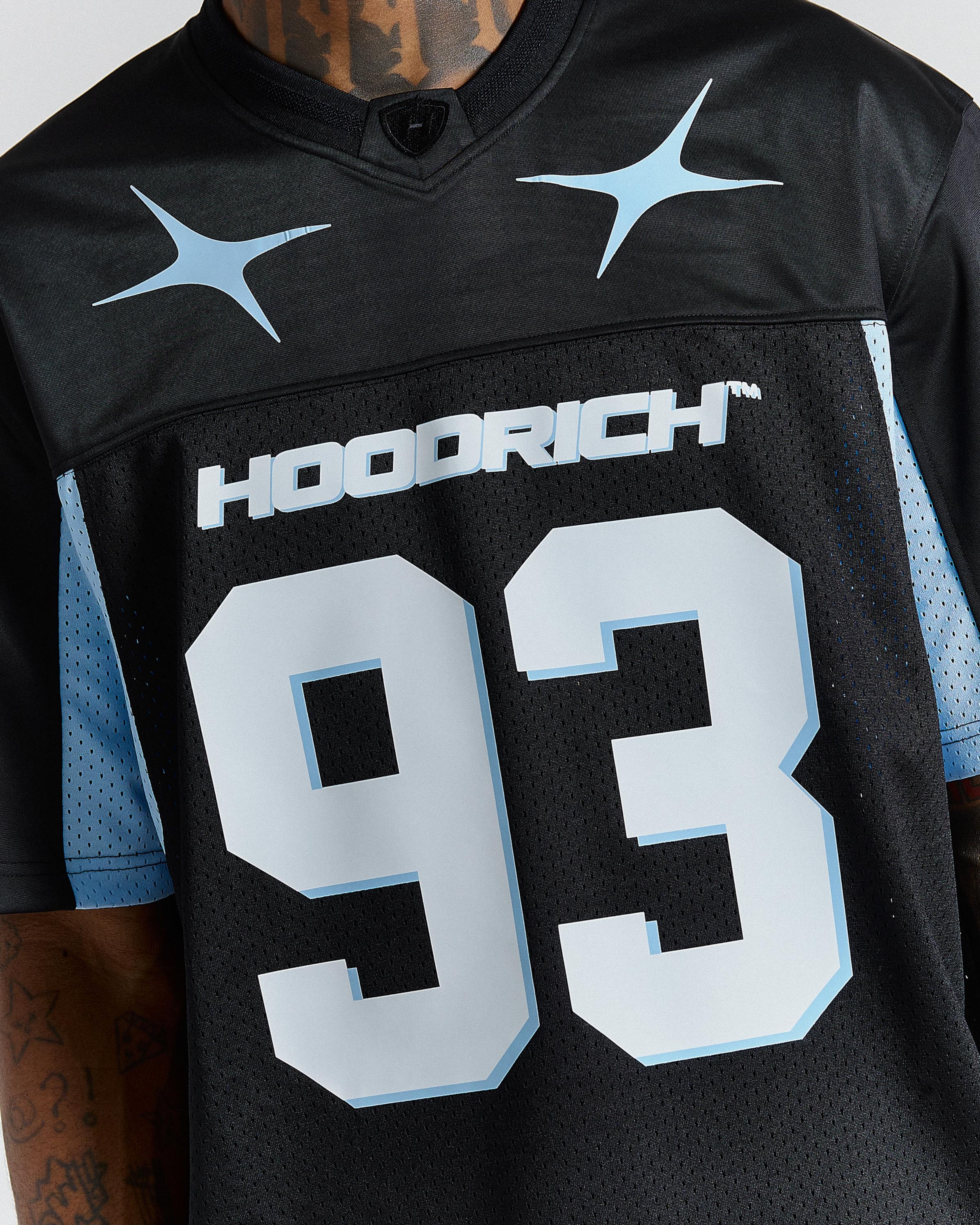 Ryder 93 Oversized Mesh Jersey - Black/White