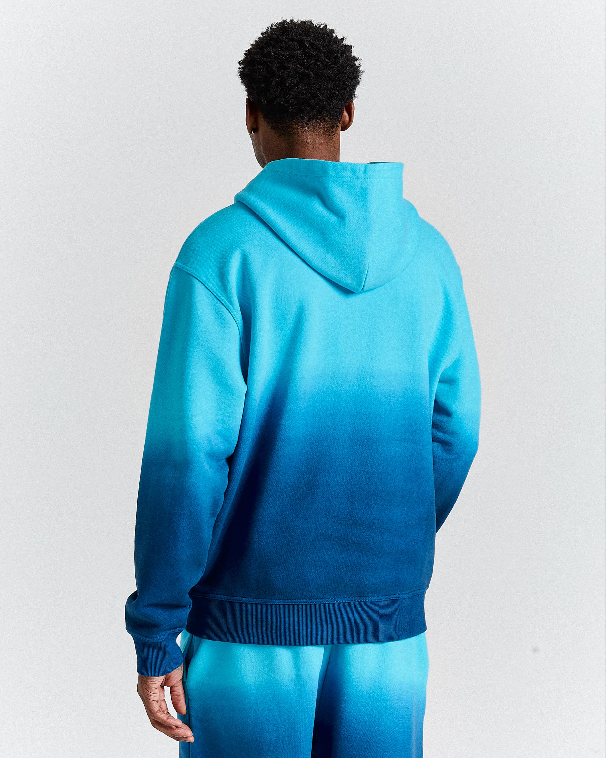 WIND AND SEA★SEA Ombre Hooded Sweatshirt The Winner's Circle Horizon Oversized Zip Hoodie - Blue Ombre