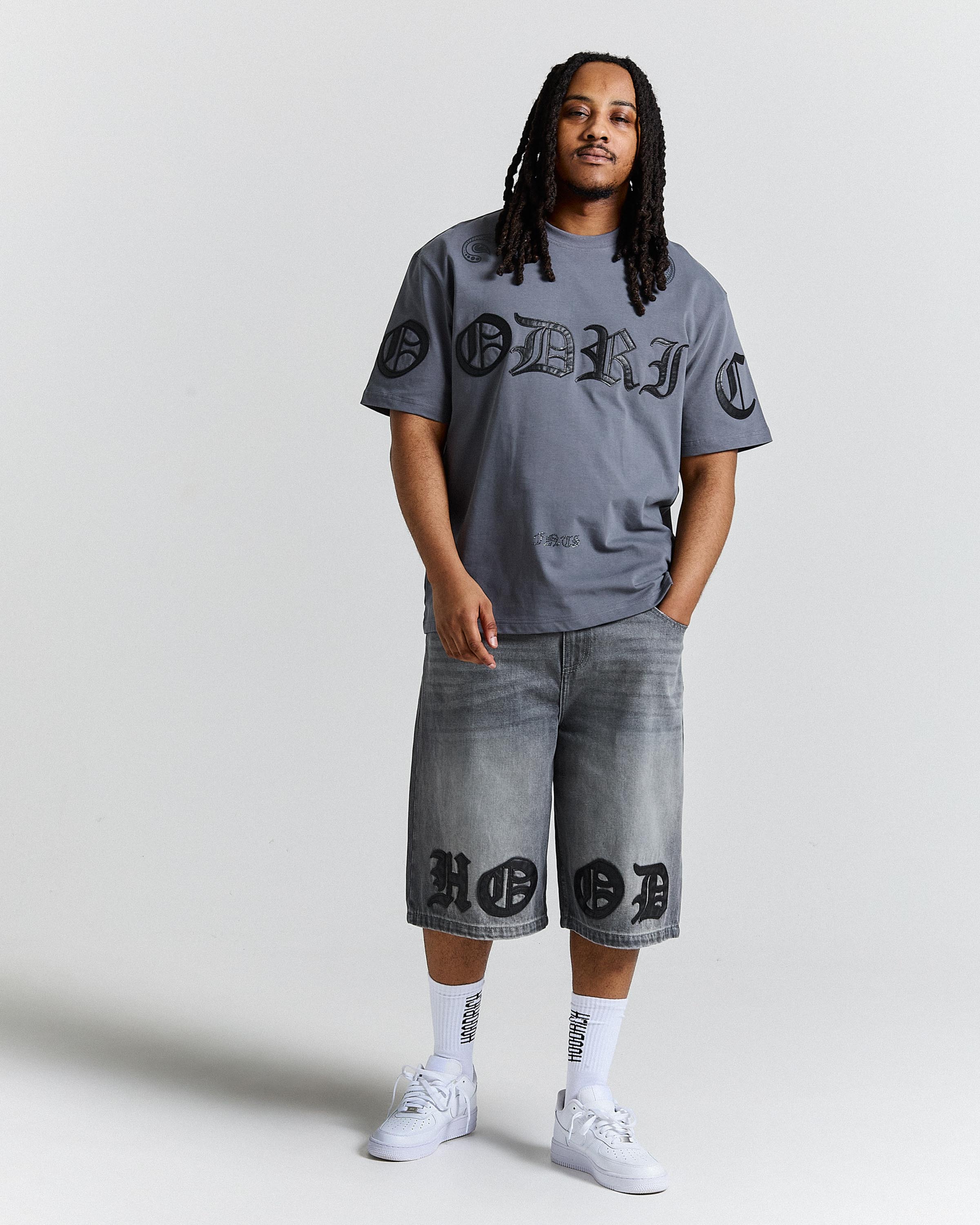Inkline Denim Jort - Grey Wash