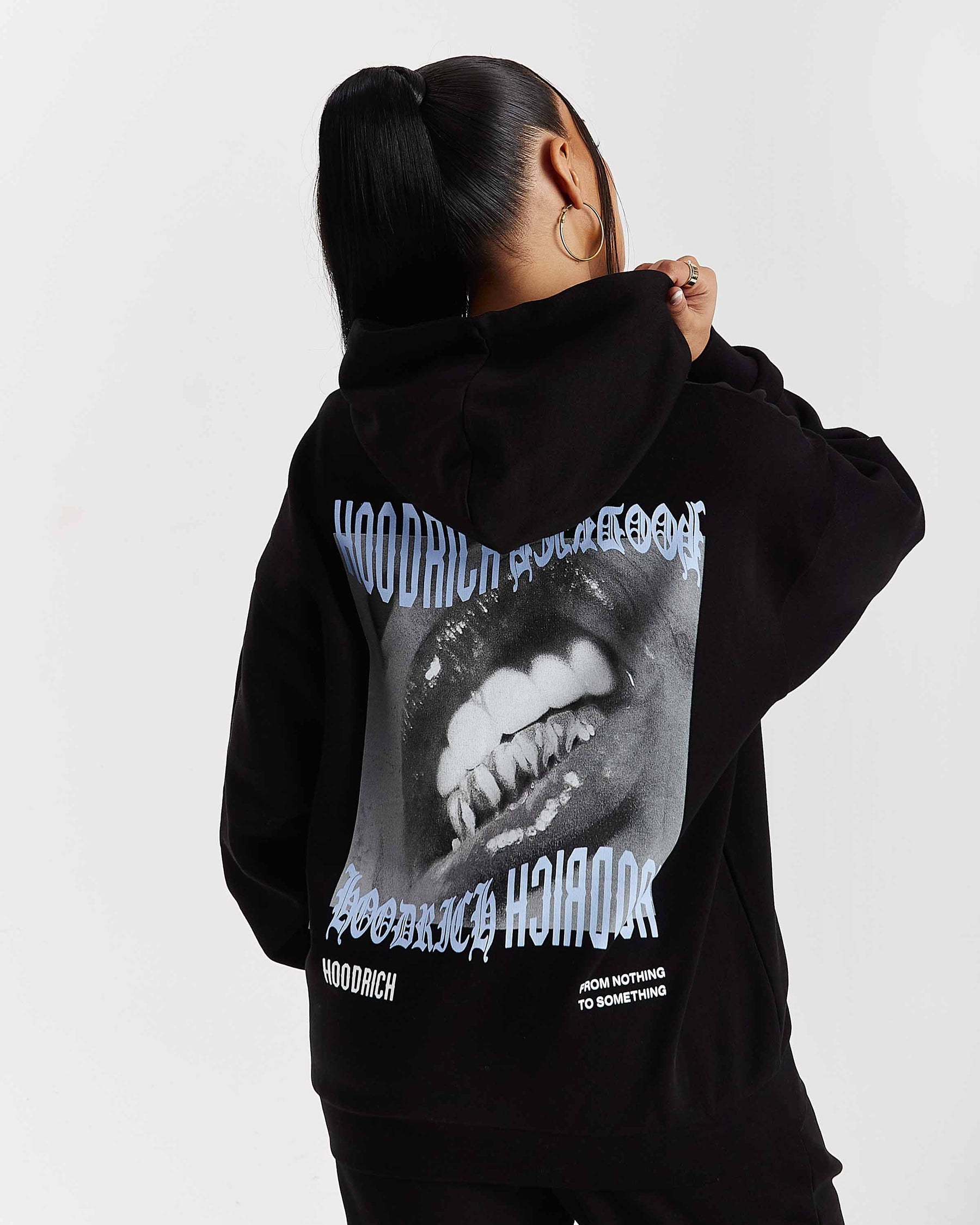 Flex Oversized Hoodie - Black/White