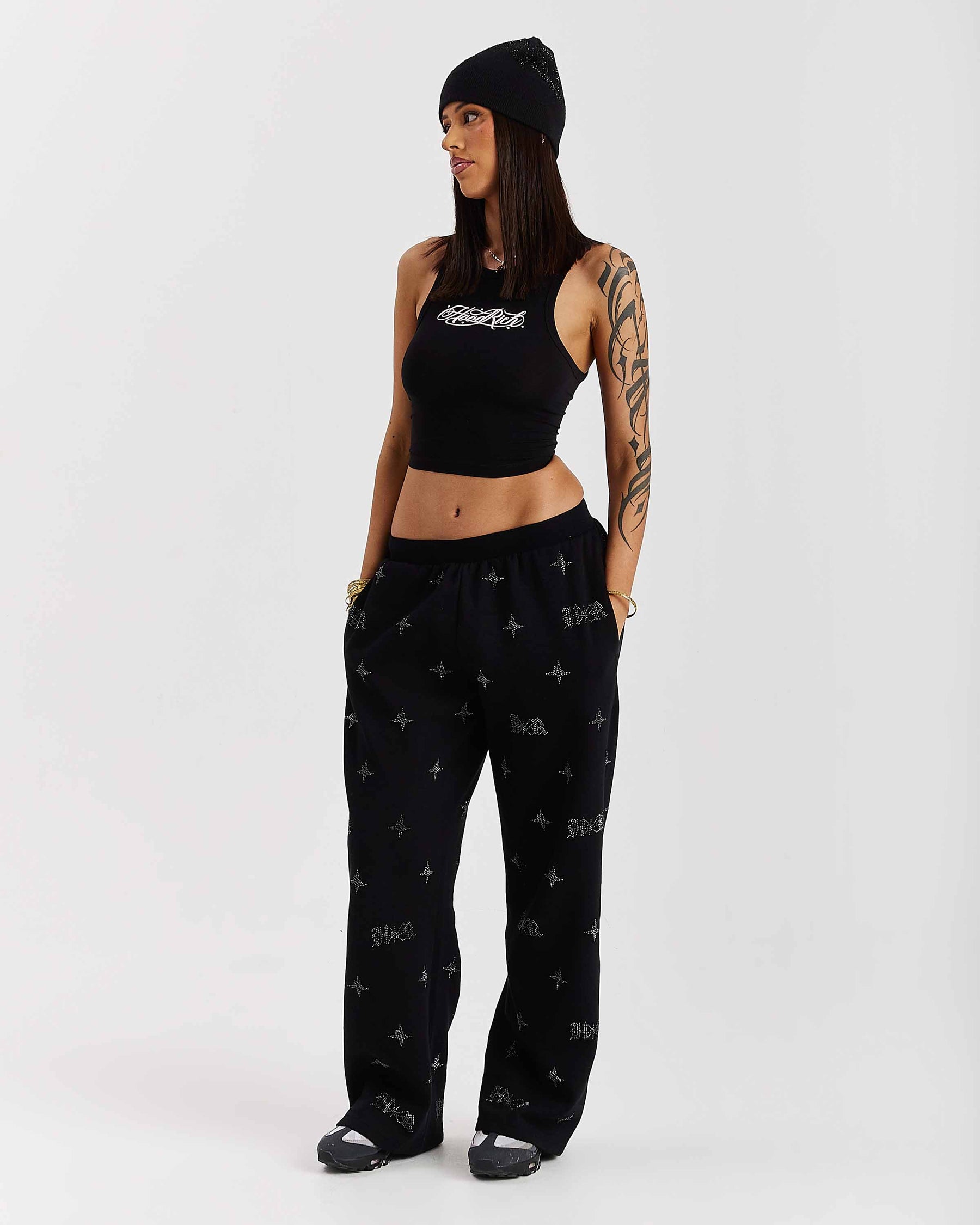 Solace Tie Back Racer Vest - Black/Pink