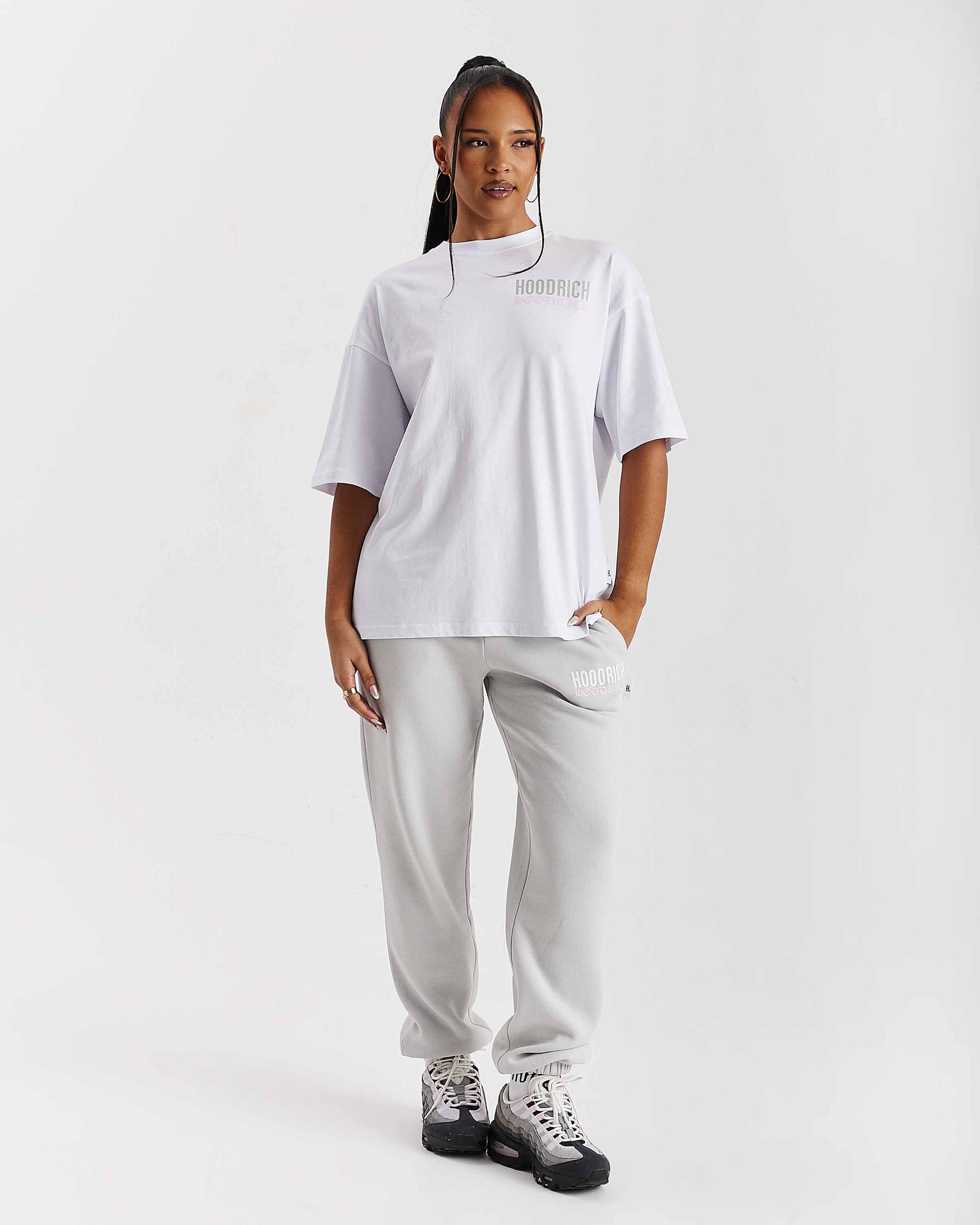 Flex Oversized T-Shirt - White/Grey/Pink