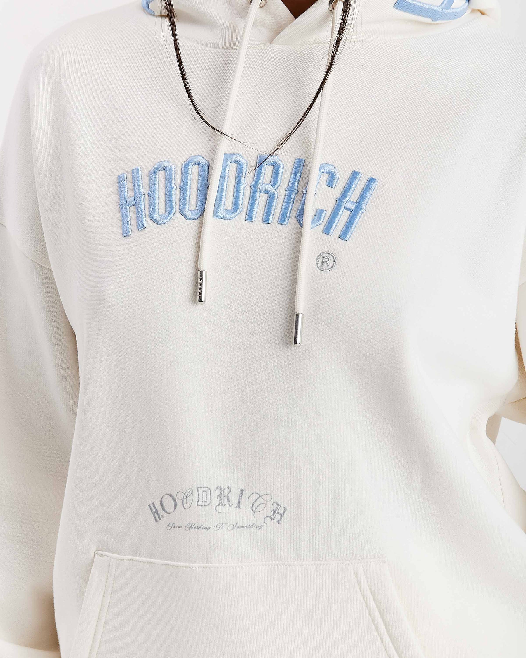 Calor Oversized Hoodie - Off White/Blue