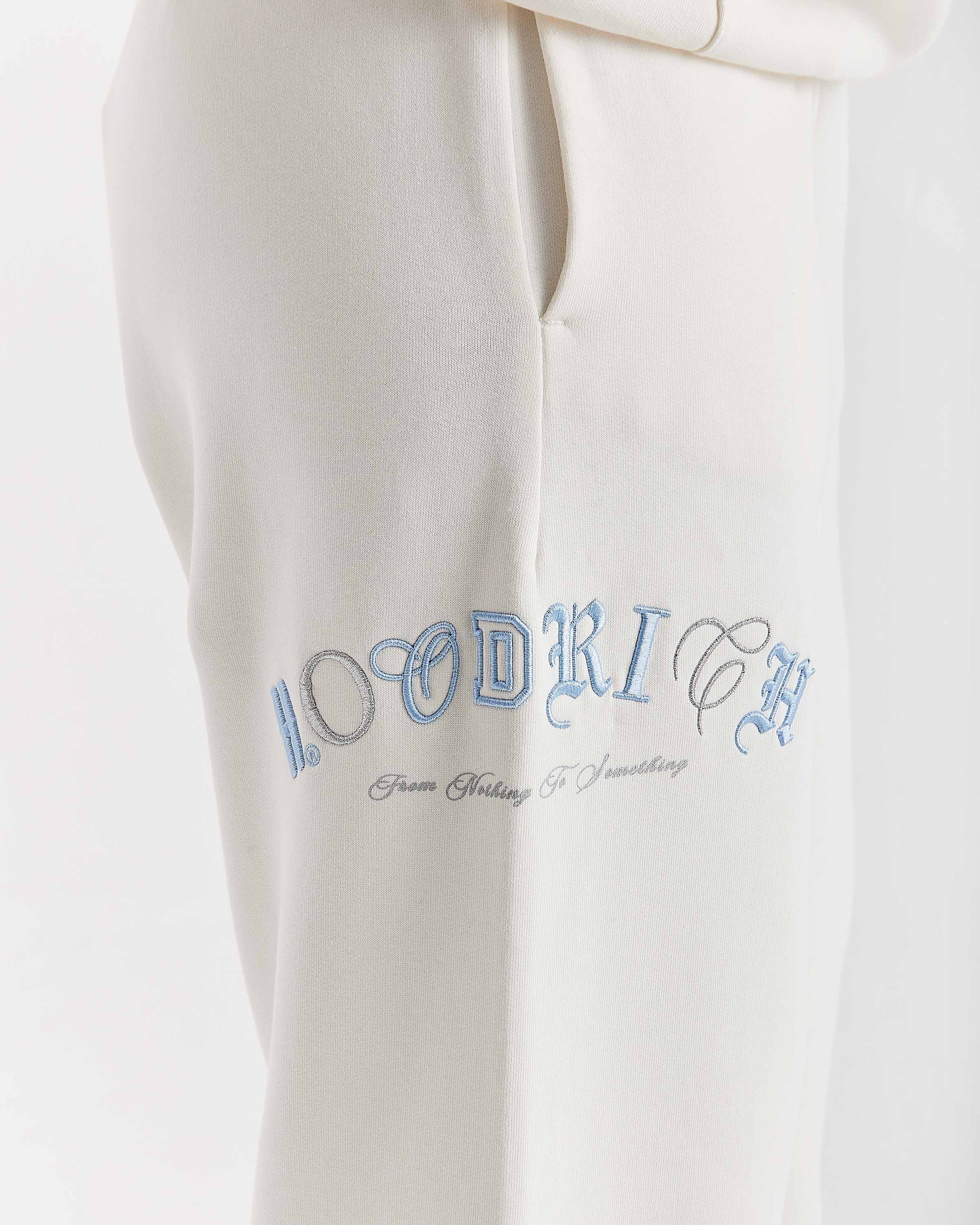 Calor Oversized Wide Leg Joggers - Off White/Blue
