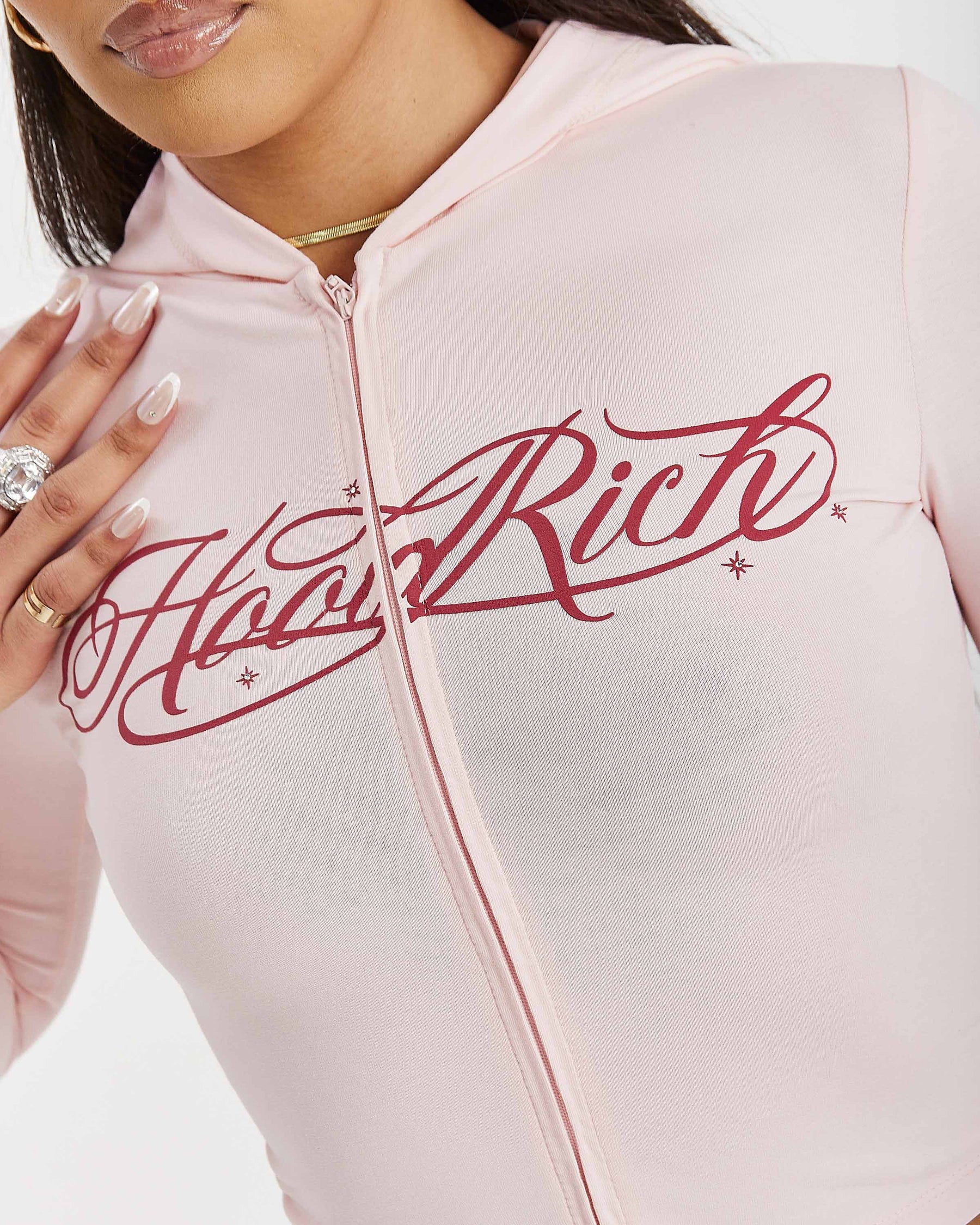 Solace Fitted Zip Top - Pink