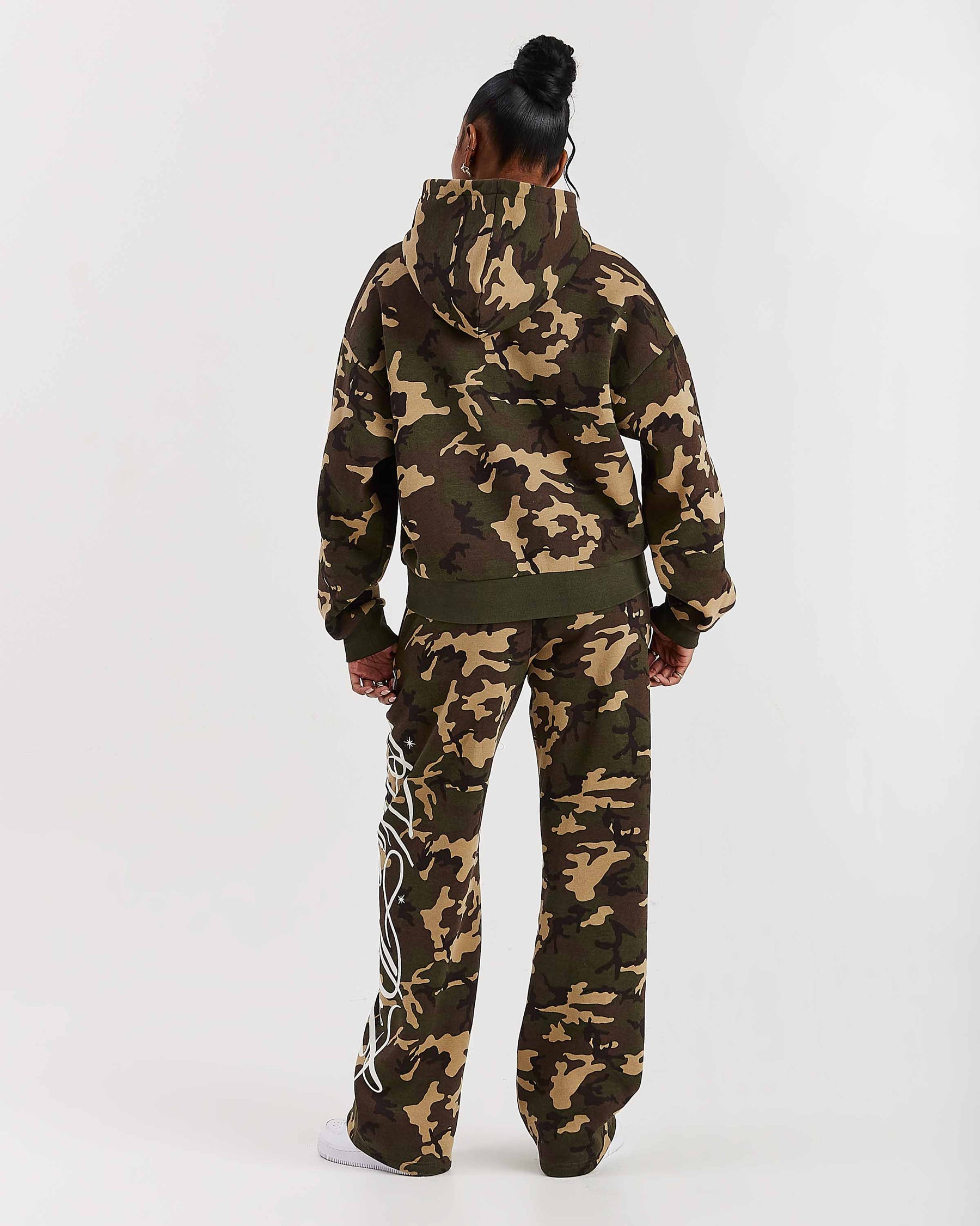 Solace Wide Leg Joggers - Camo