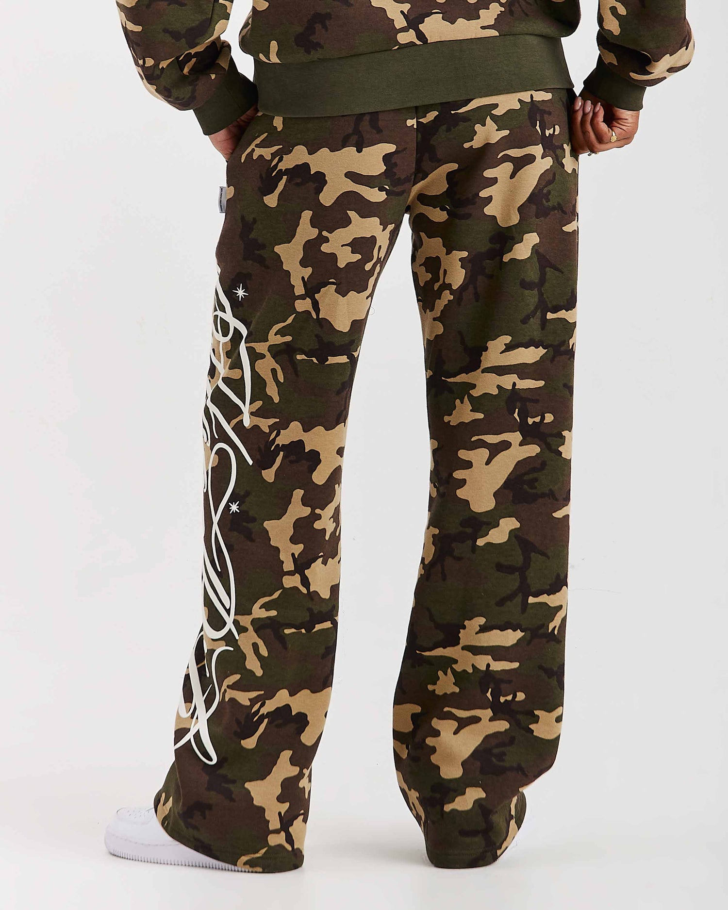 Solace Wide Leg Joggers - Camo