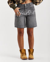 Solace Denim Jort - Washed Grey