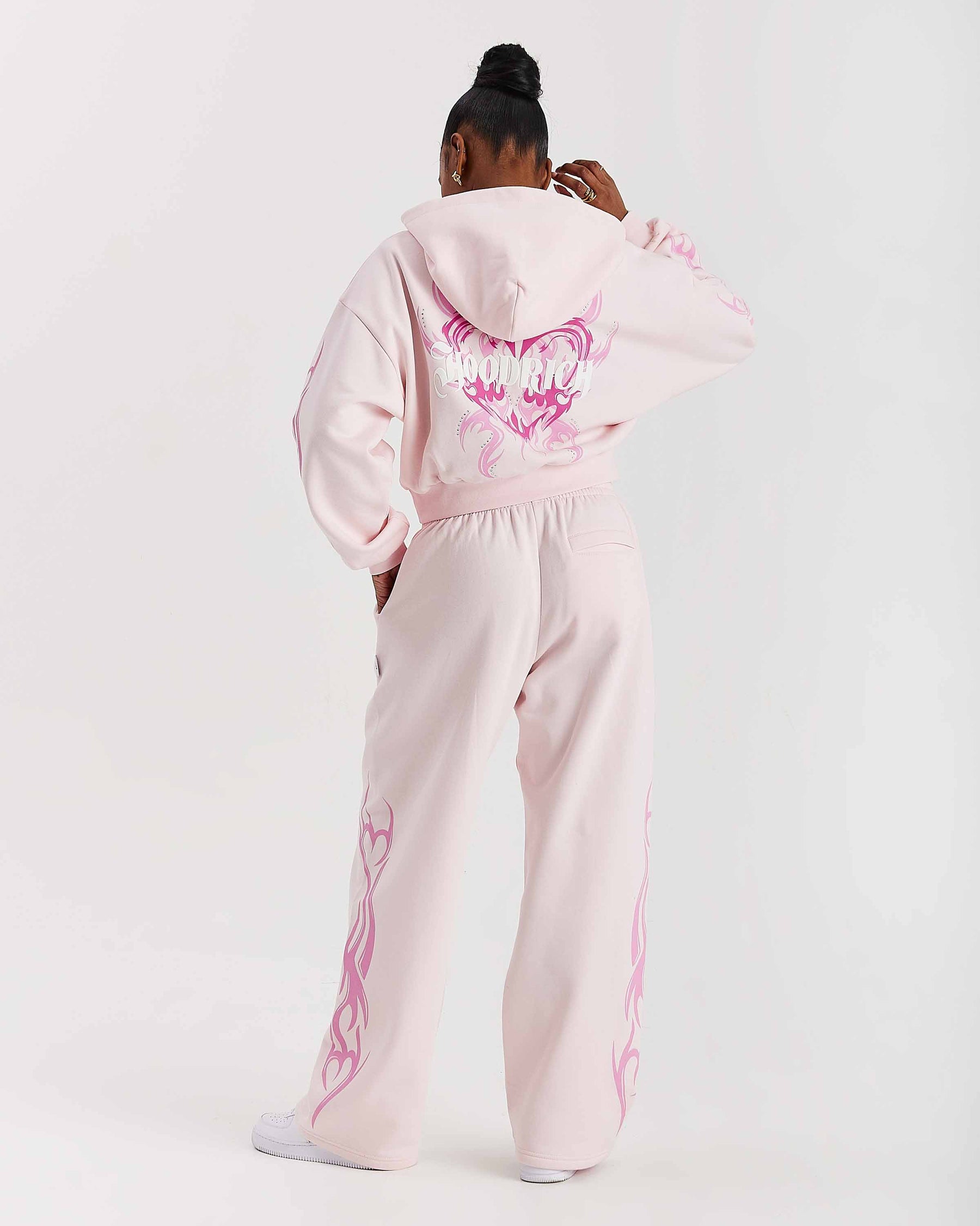 Flux Oversized Wide Leg Joggers - Pink