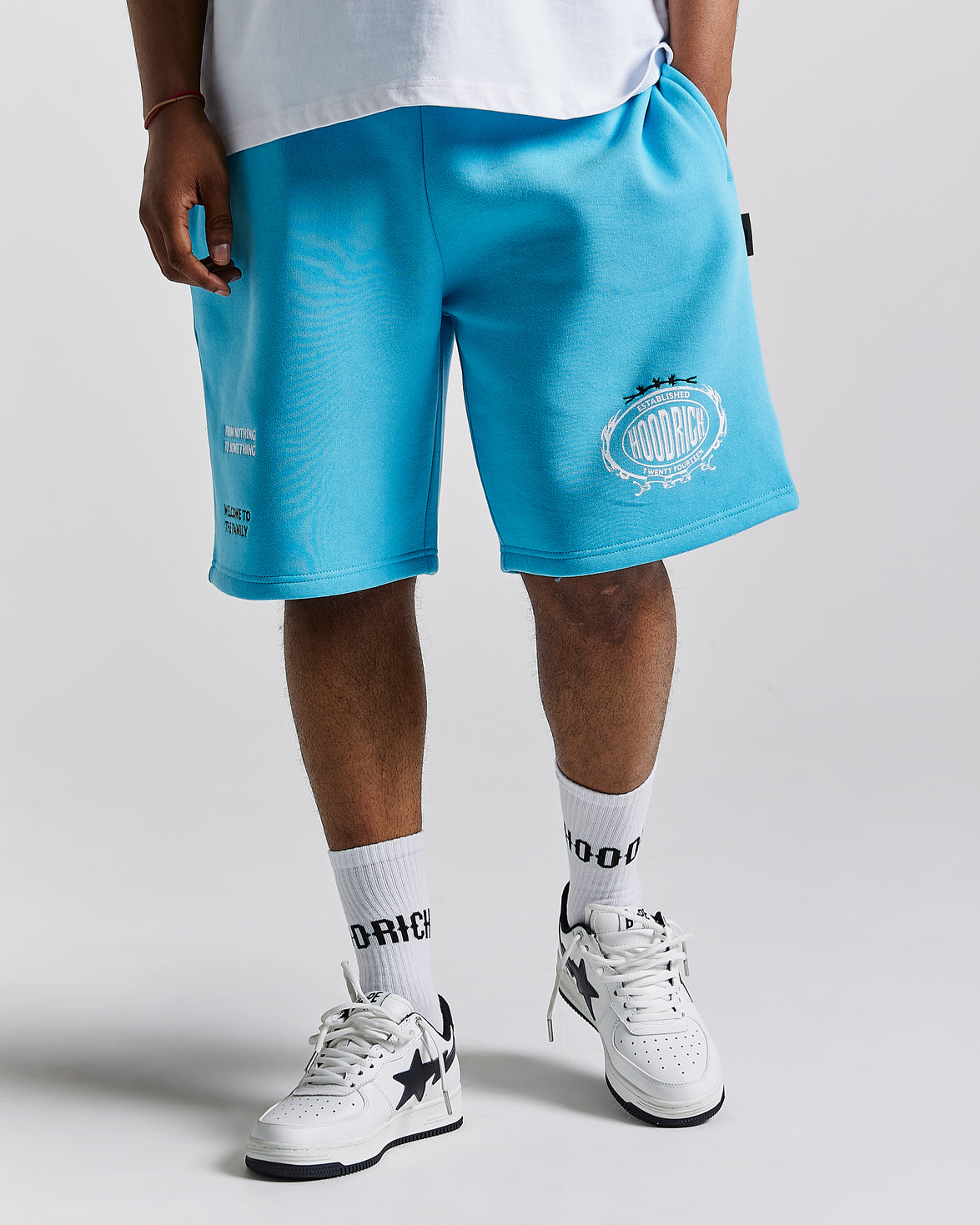 Noir Oversized Shorts - Blue/White/Black