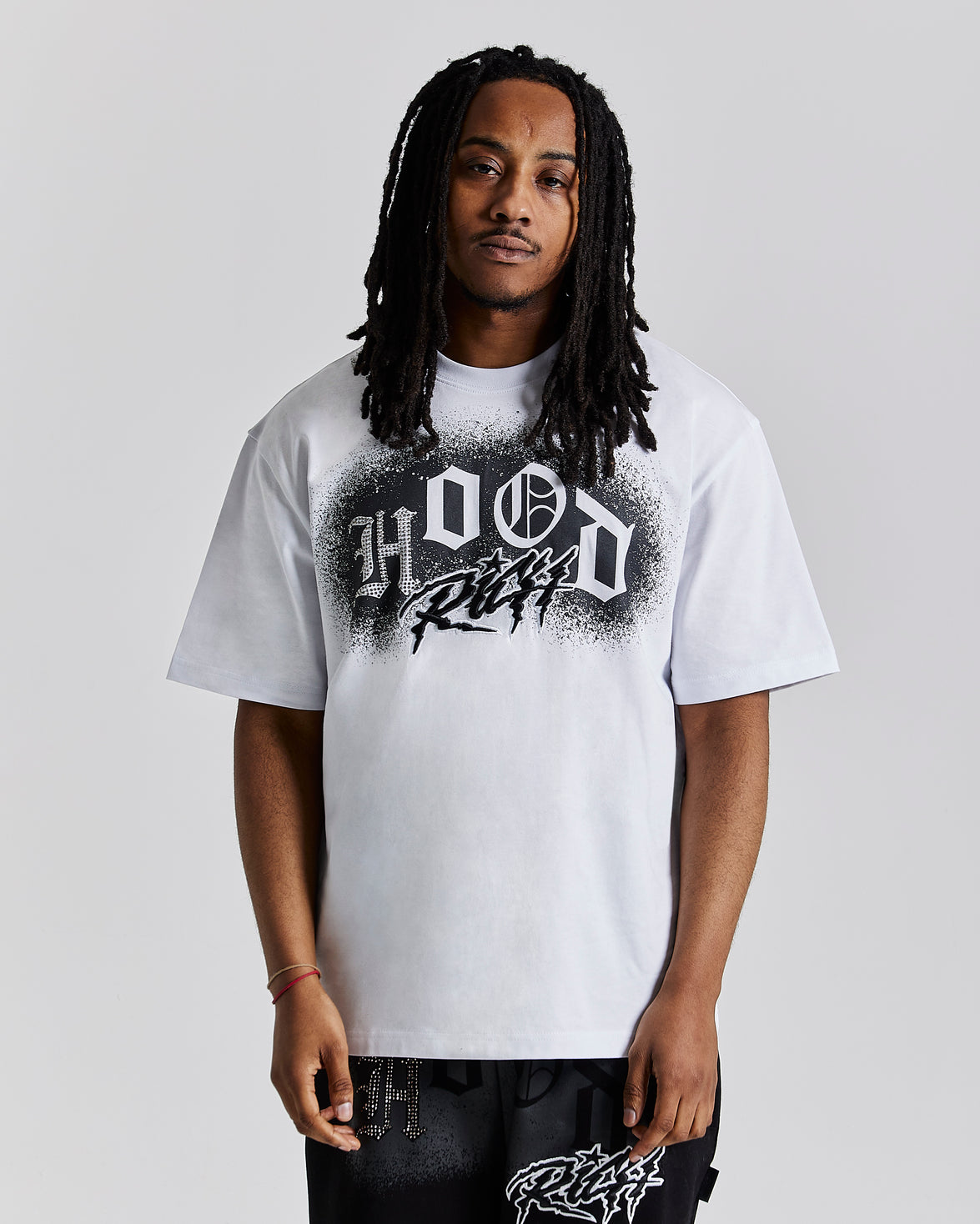 Iron Oversized T-Shirt - White/Grey/Black
