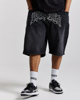 Ritual Denim Shorts - Black/White