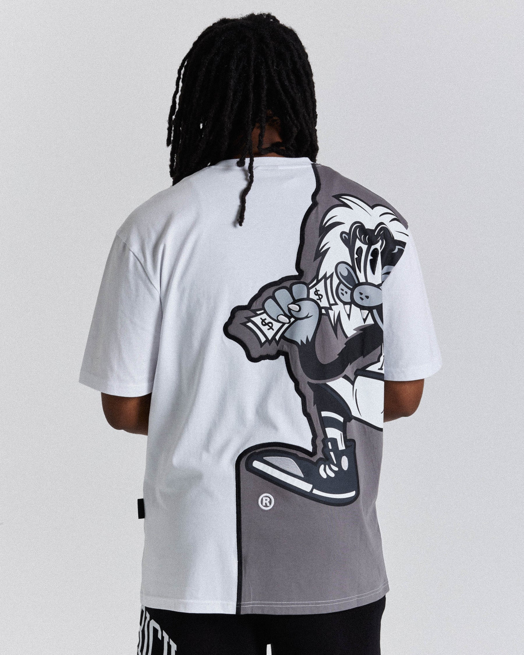 Menace T-Shirt - White/Black/Grey