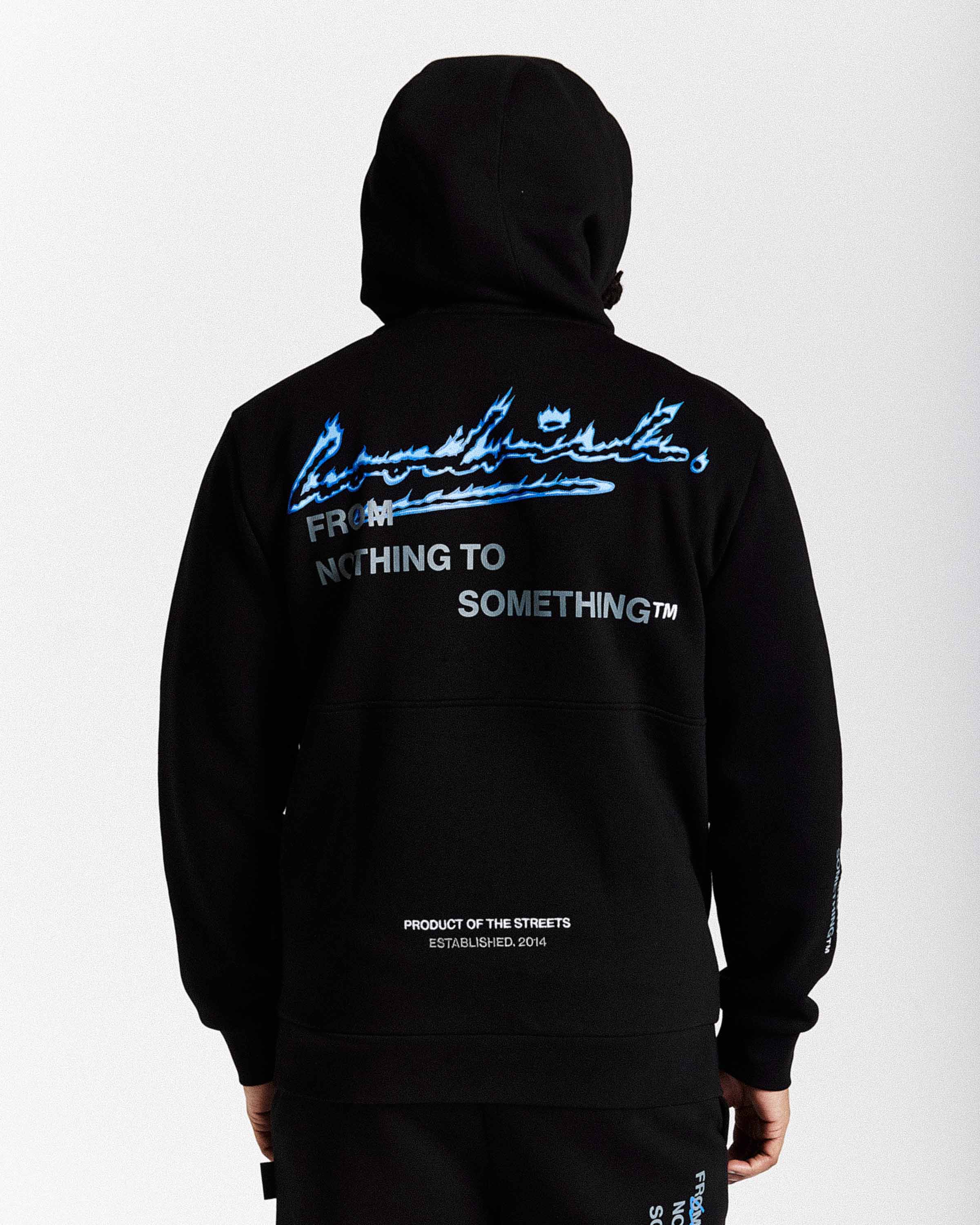 CHALLENGER/FLAMES HOODIE（BLACK） Flames Hoodie - Black/White/Blue