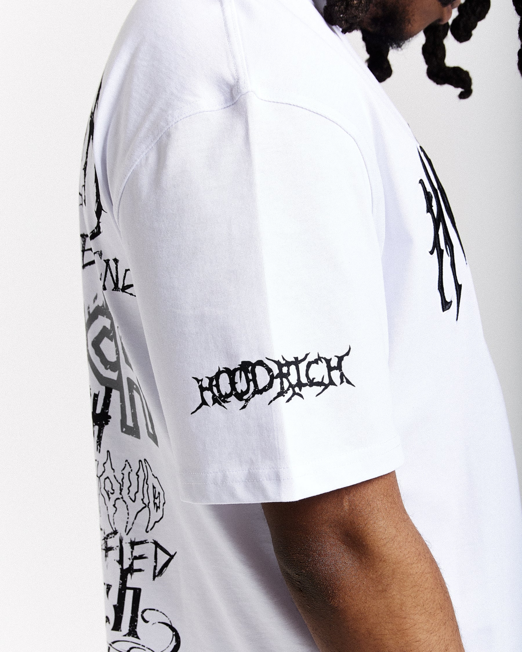 Spectral Oversized T-Shirt - White/Black