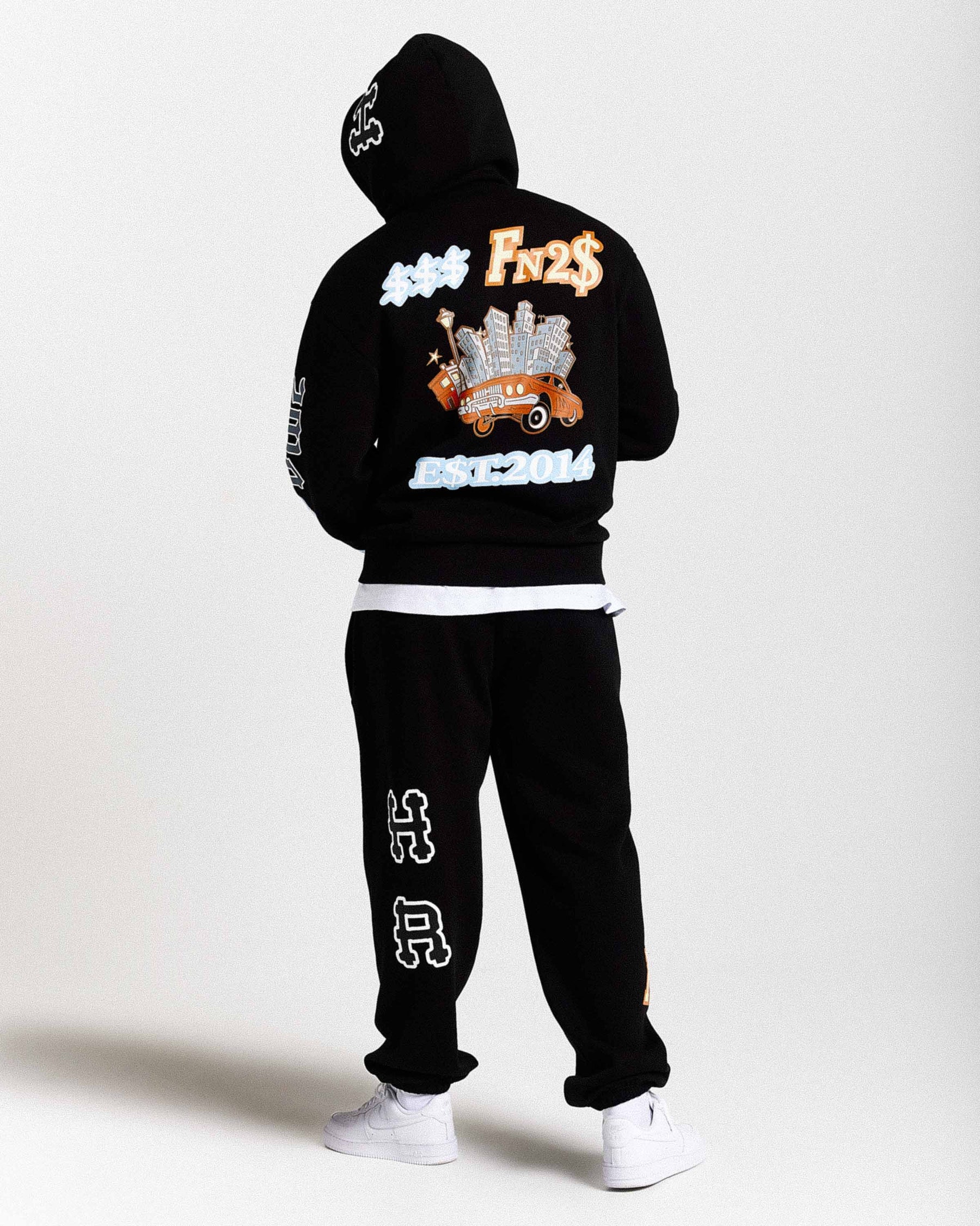 Loony Oversized Hoodie - Black/White
