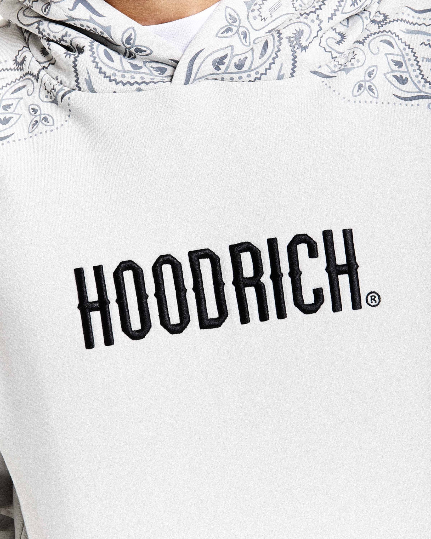 Motif Hoodie - Light Grey/Black