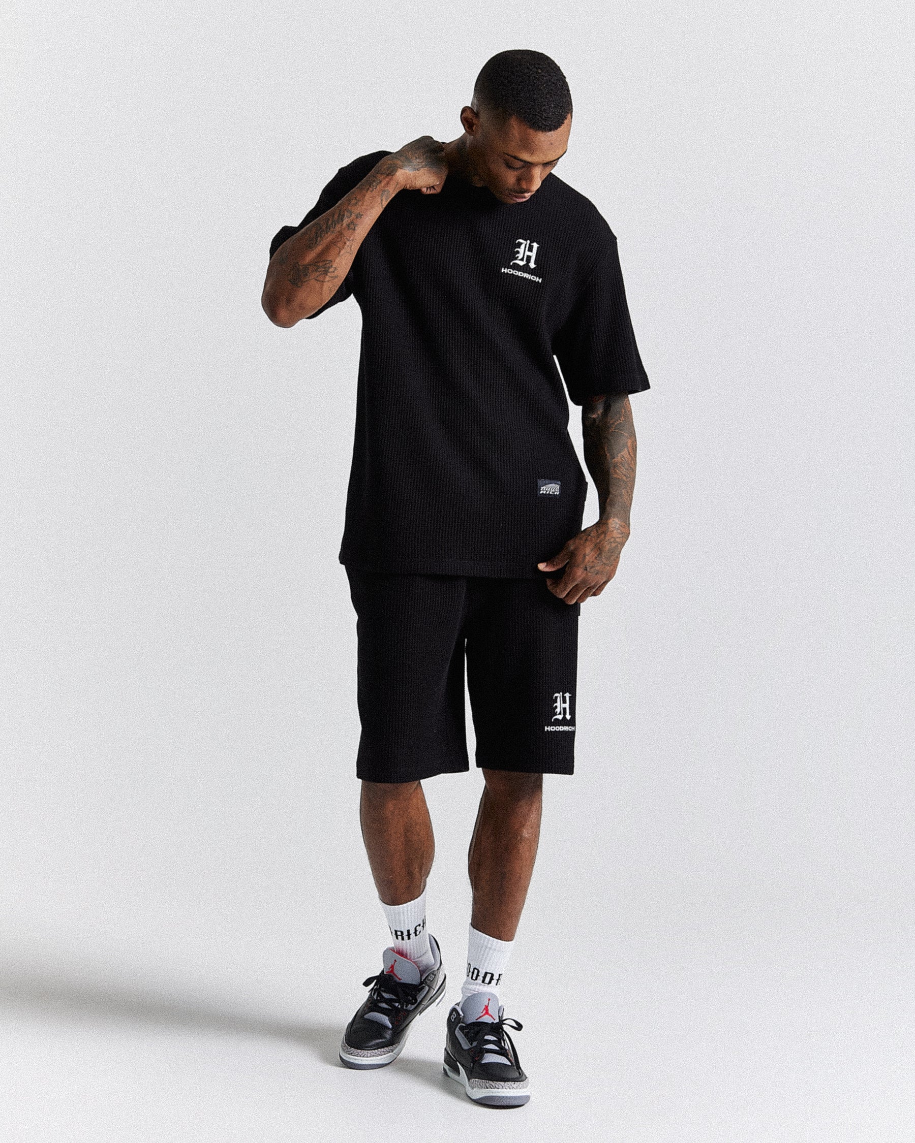 Chroma Waffle Oversized T-Shirt - Black/White