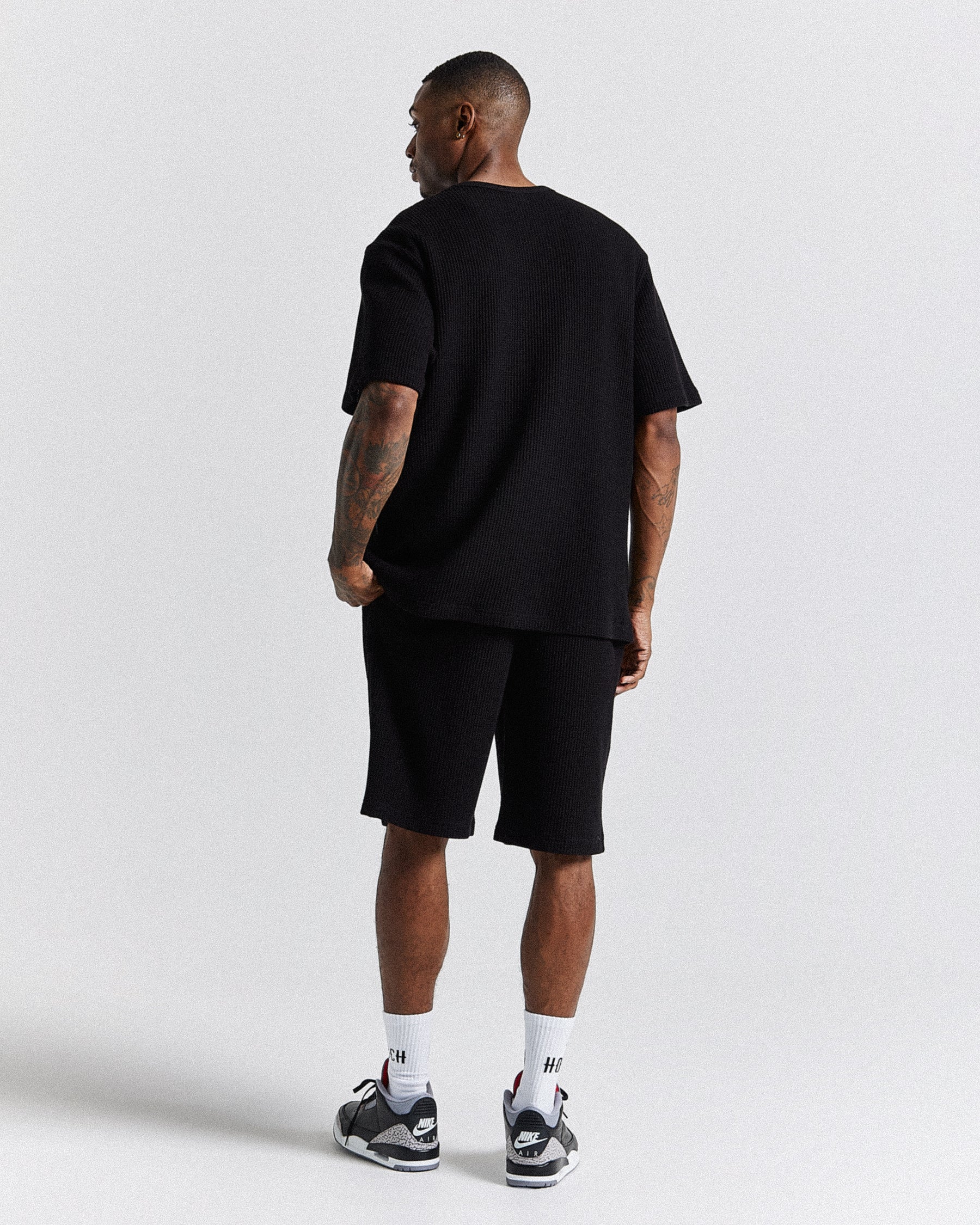 Chroma Waffle Oversized T-Shirt - Black/White