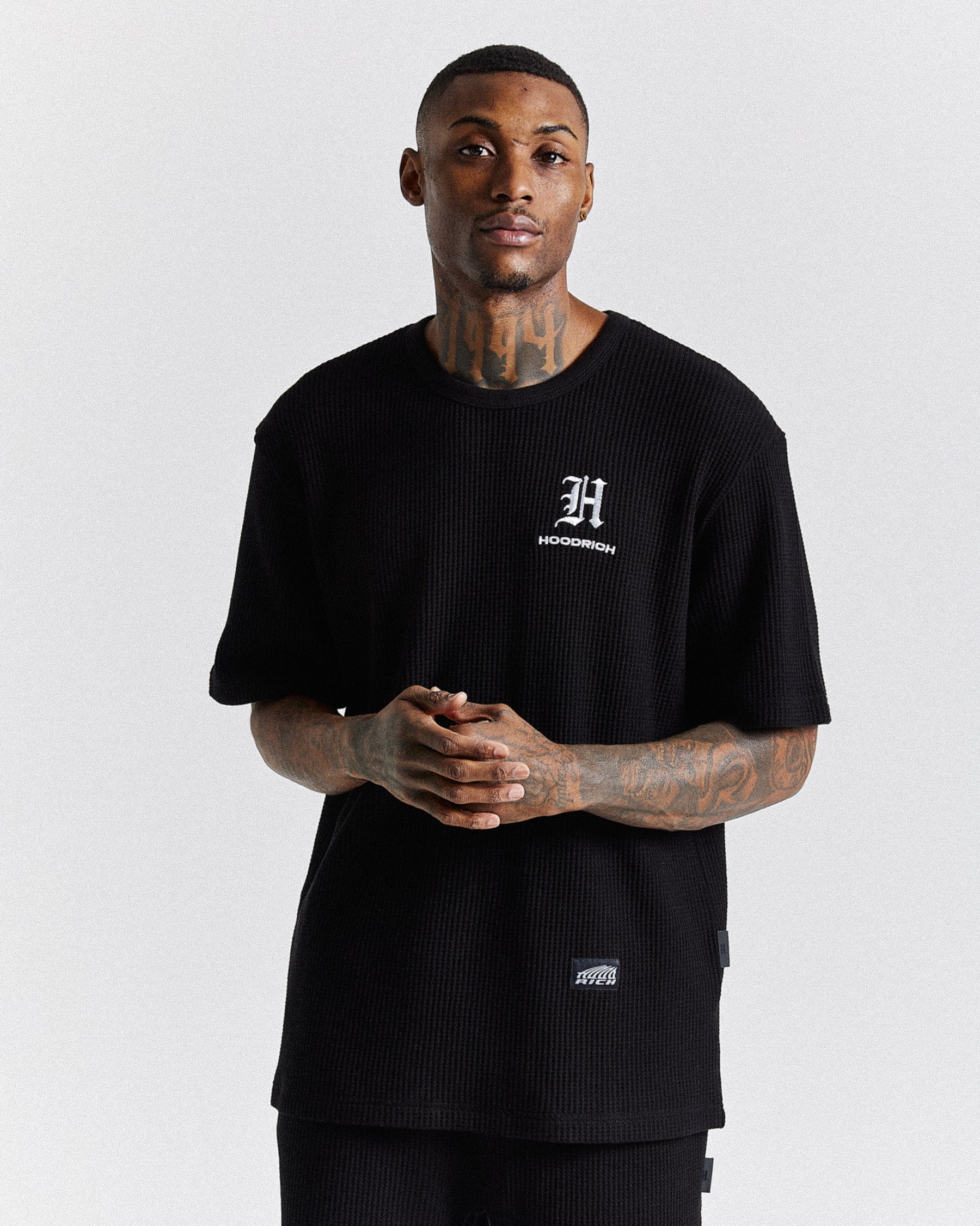 Chroma Waffle Oversized T-Shirt - Black/White