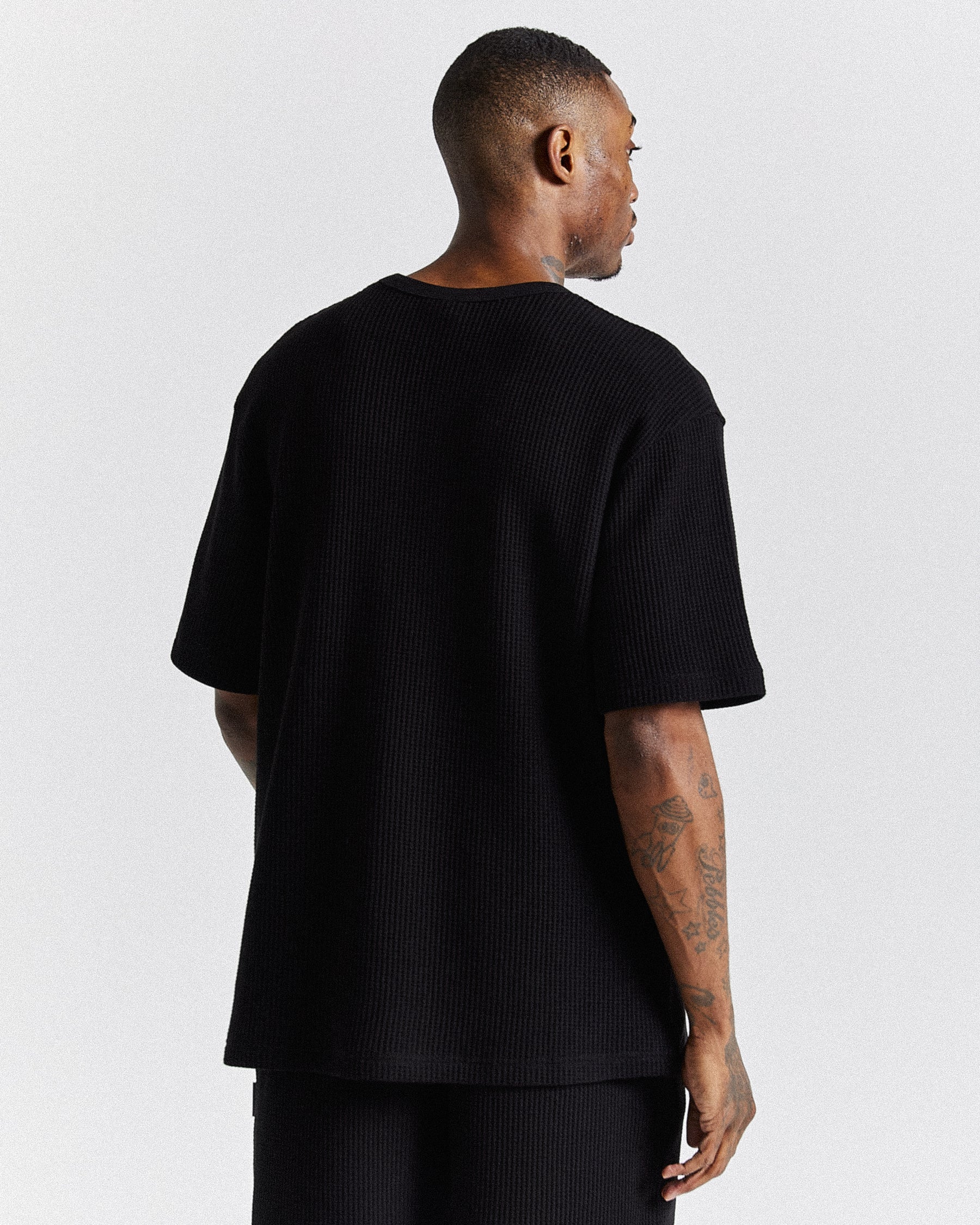 Chroma Waffle Oversized T-Shirt - Black/White