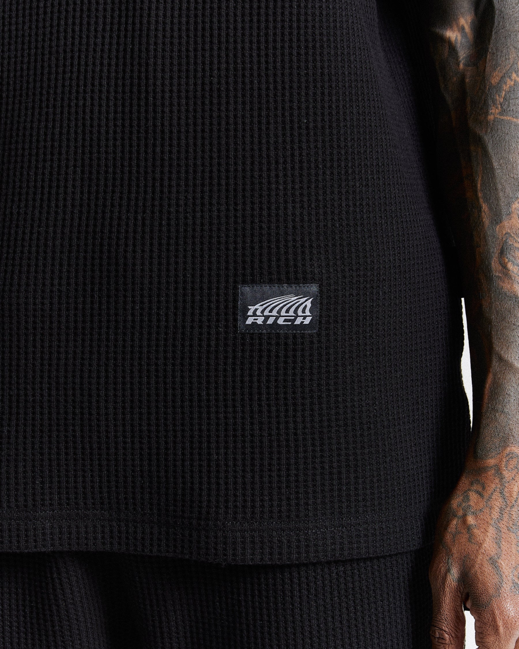 Chroma Waffle Oversized T-Shirt - Black/White