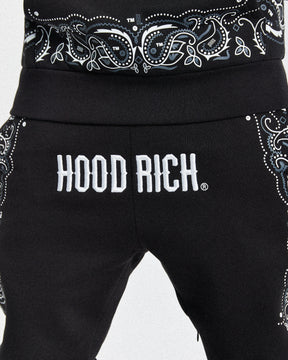 Motif Joggers - Black/White/Grey