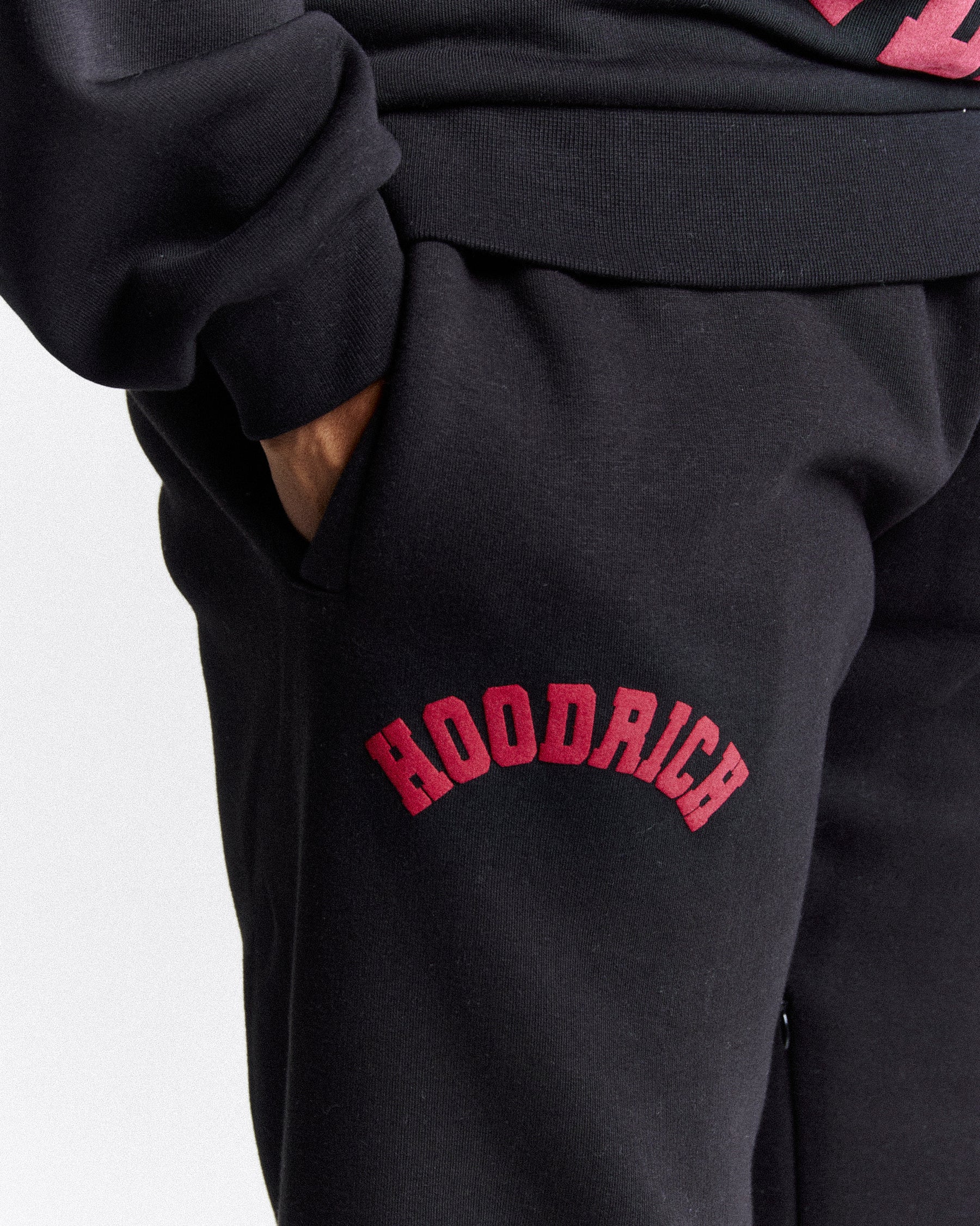 Frat Oversized Jogger - Black/Red