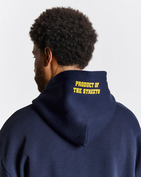 Frat Oversized Hoodie - Navy/Yellow/White