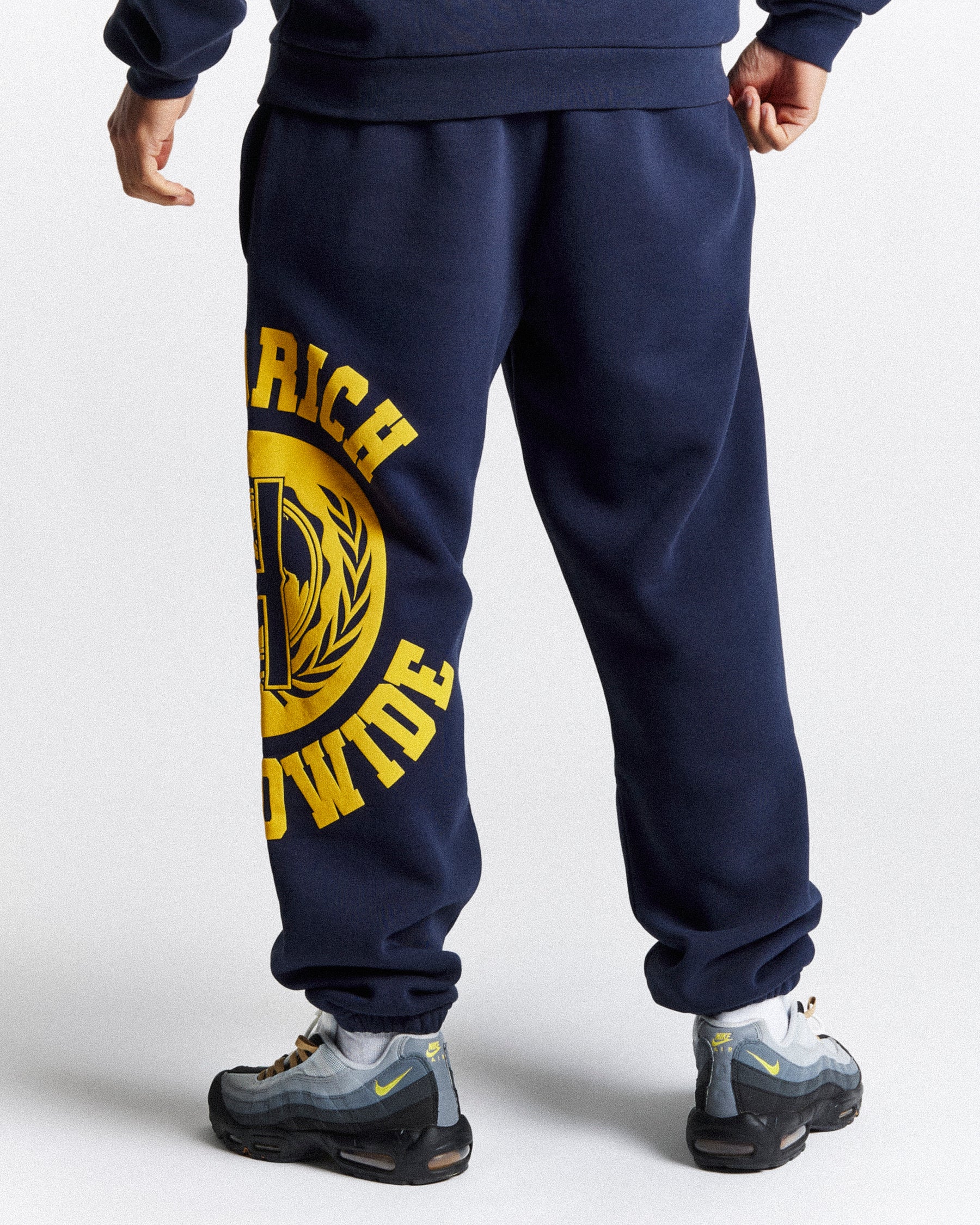 Frat Oversized Jogger - Navy/Yellow/White