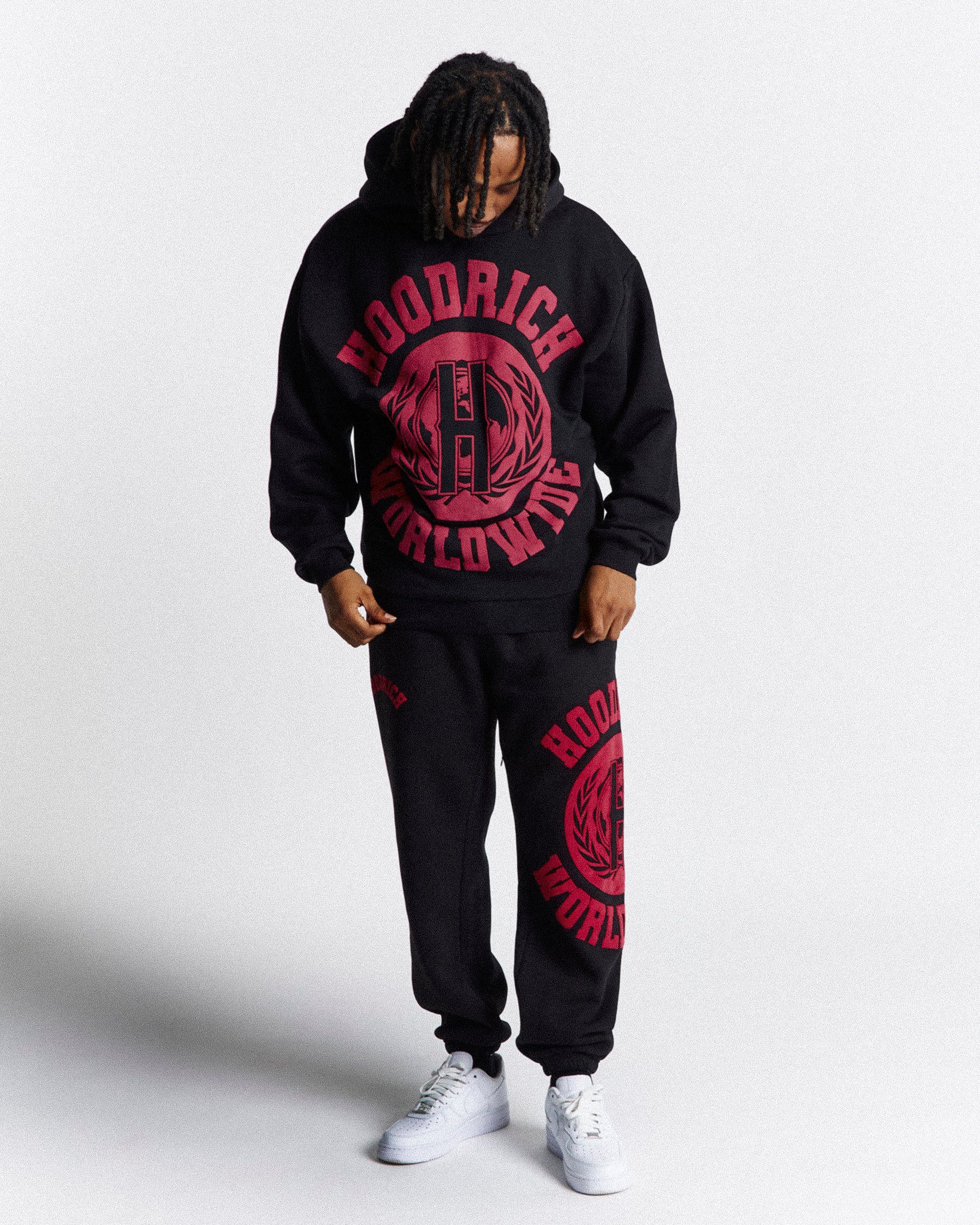 Frat Oversized Jogger - Black/Red