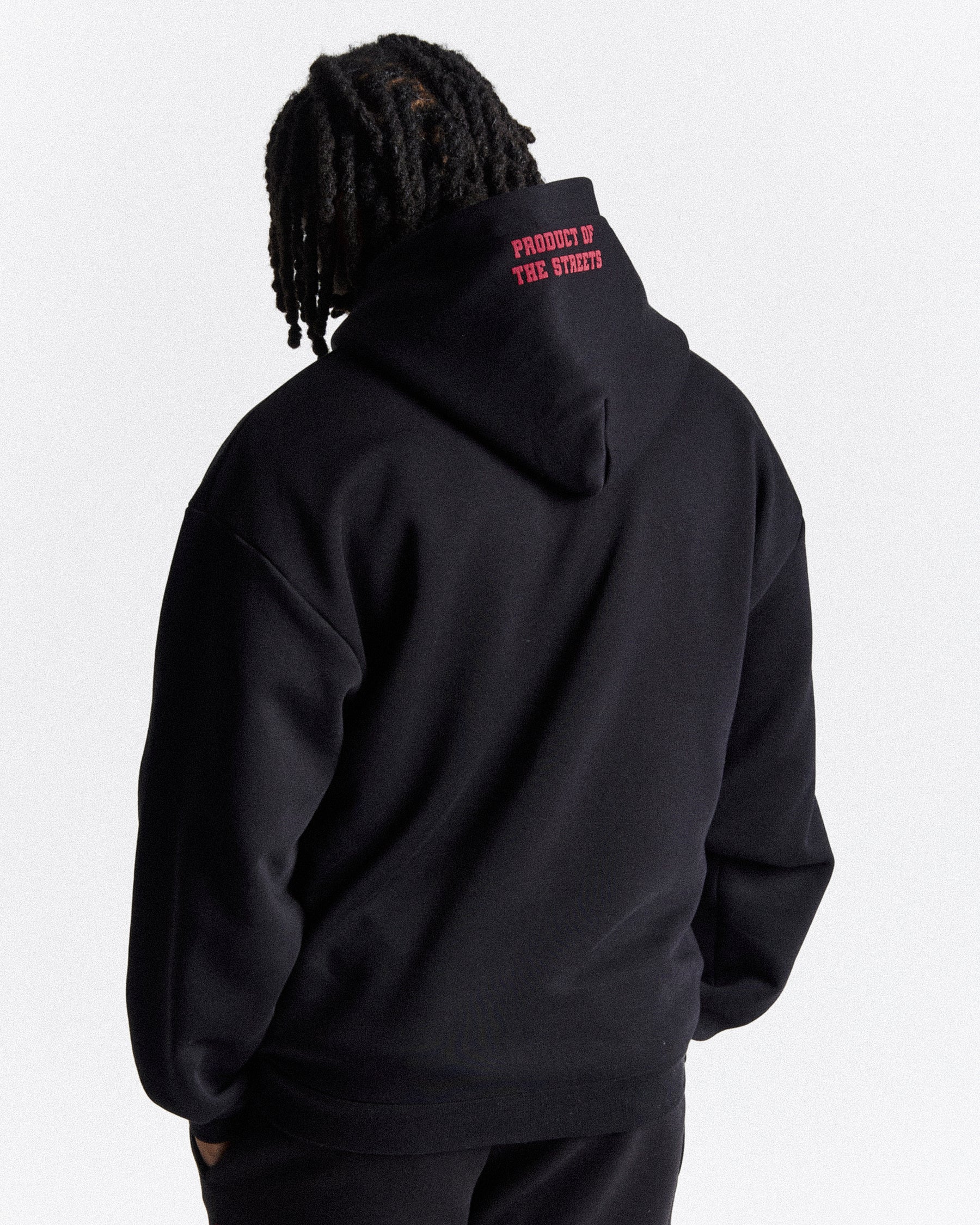 Frat Oversized Hoodie - Black/Red