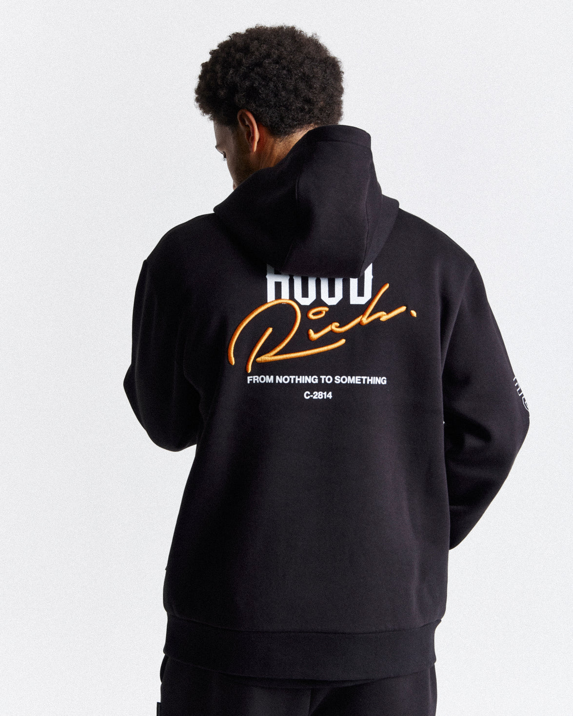 Moiety Hoodie - Black/White/Orange