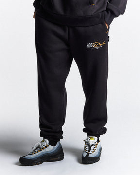 Moiety Joggers - Black/White/Orange