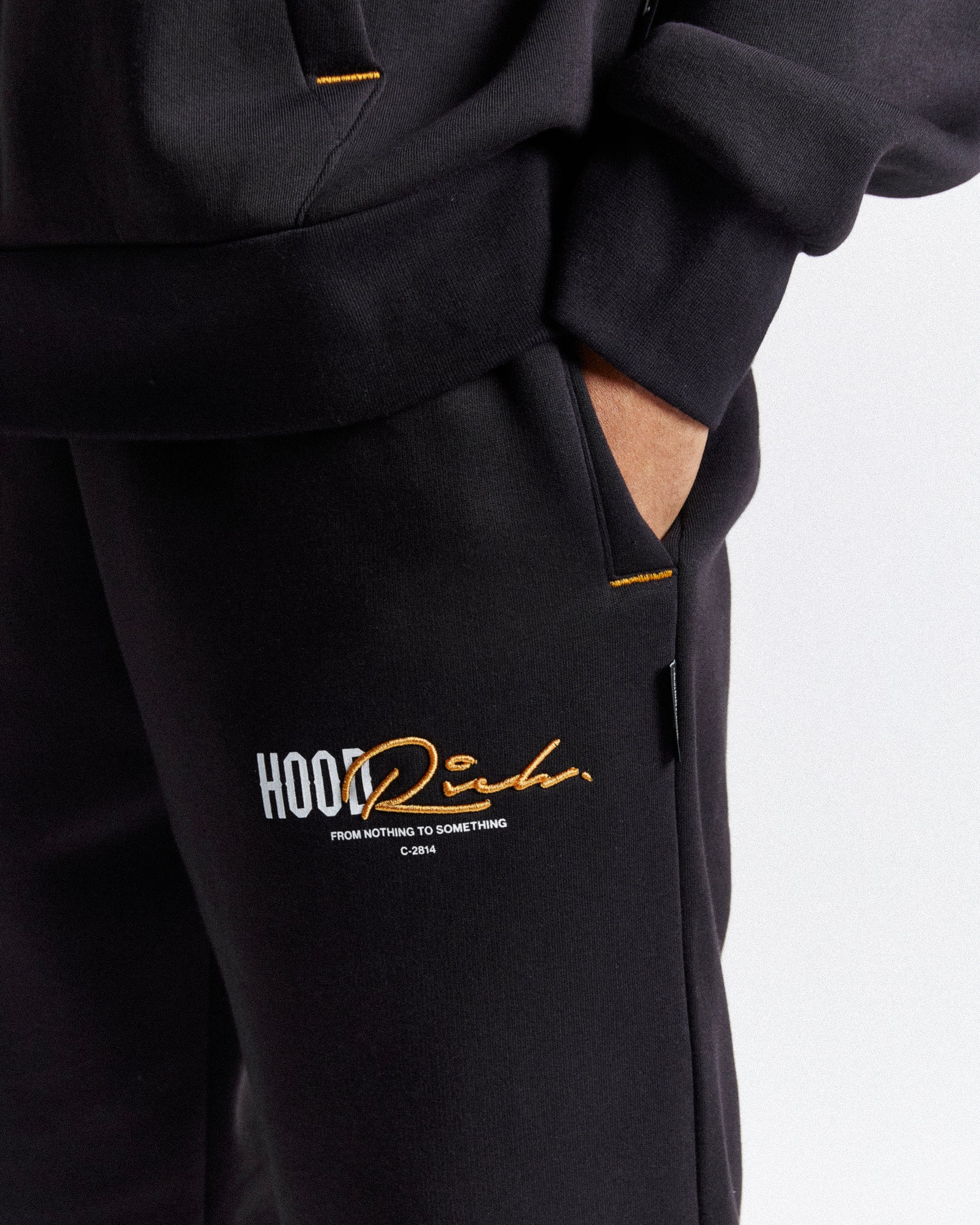 Moiety Joggers - Black/White/Orange